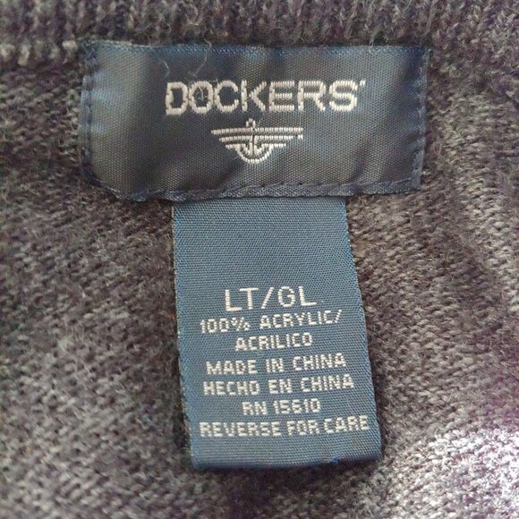 Dockers Argyle Soft Old Money Country Club Grandpa Core Pullover Sweater LT - Picture 7 of 7
